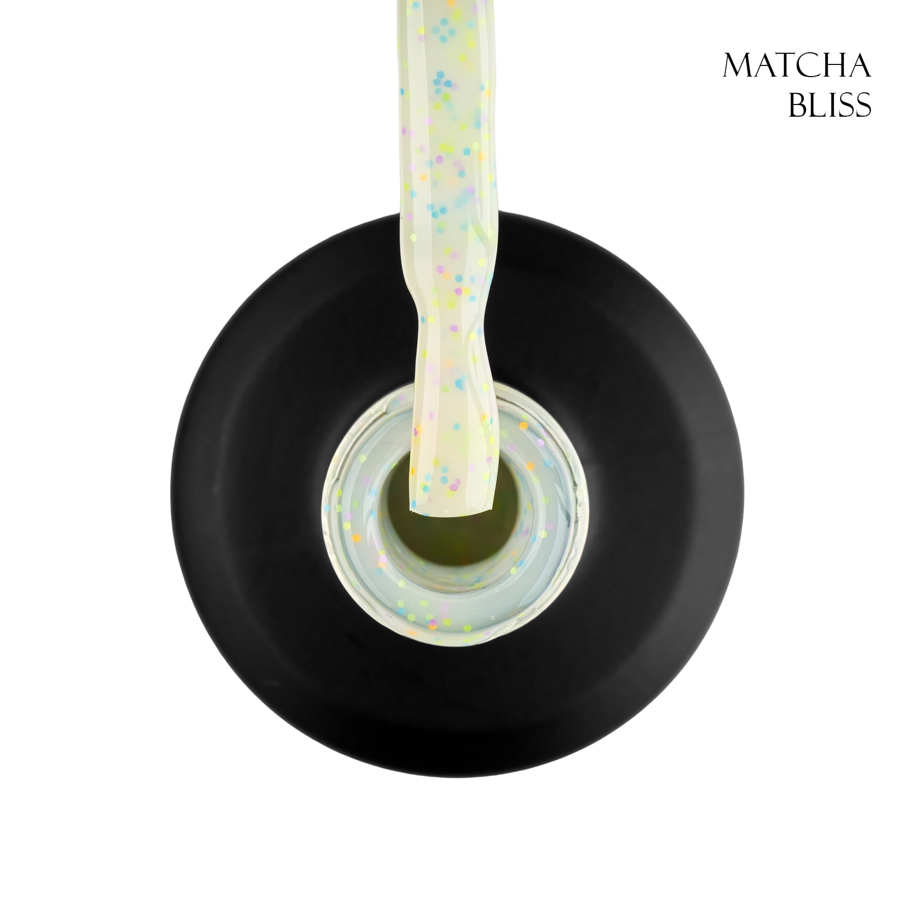 GLOSS Yogurt Base Matcha Bliss, 15 ml (milky green with colorful confetti)